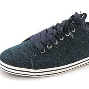 Nautica LANYARD Sneakers Navy Heather Blue Converse Chucks Type Tennis Shoes 7.5